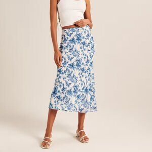 Abercrombie Blue Floral Chiffon Skirt